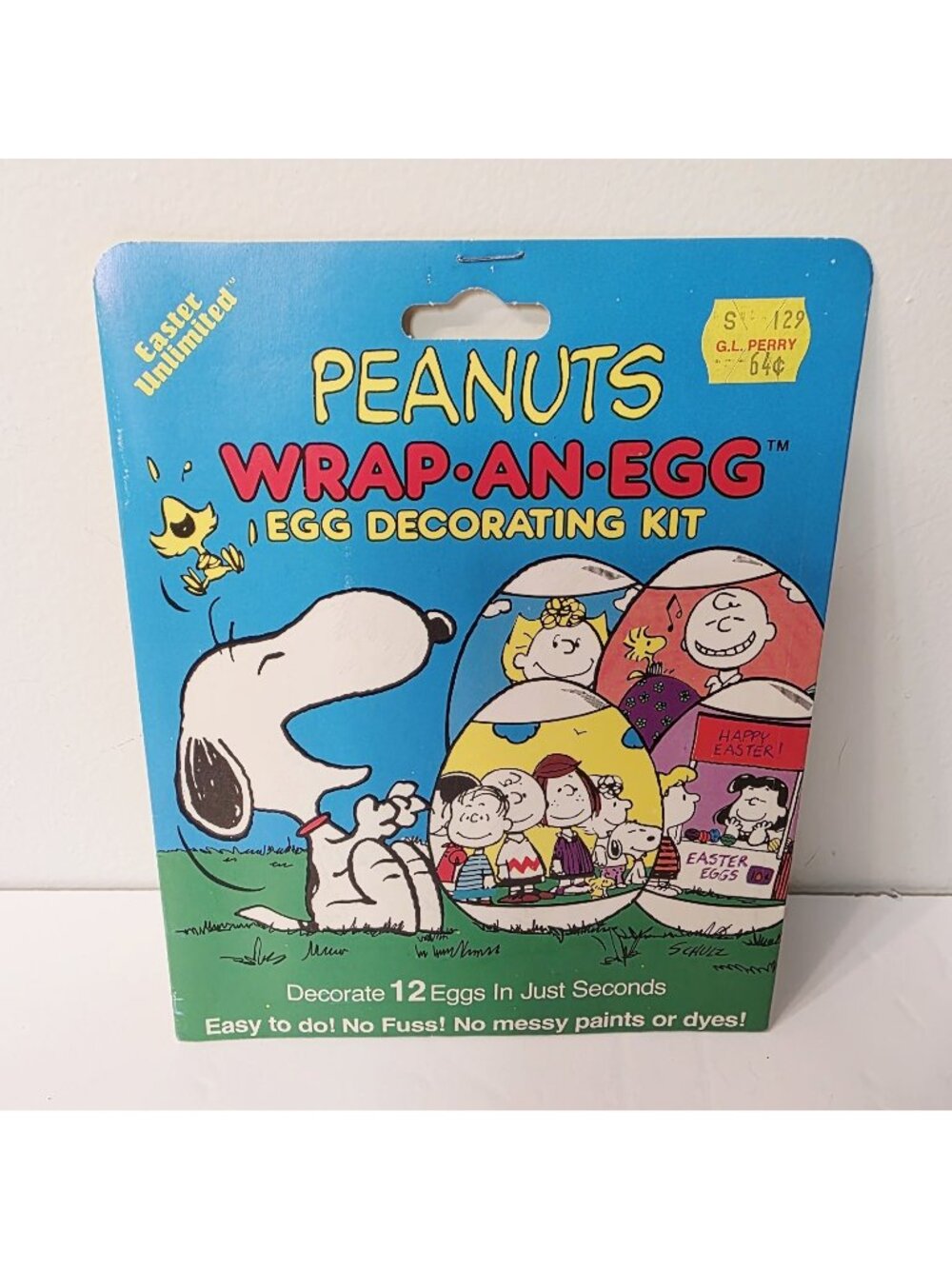 Vtg Easter Unlimited Peanuts Snoopy Charlie Brown Wrap-An-Egg Egg Decorating Kit